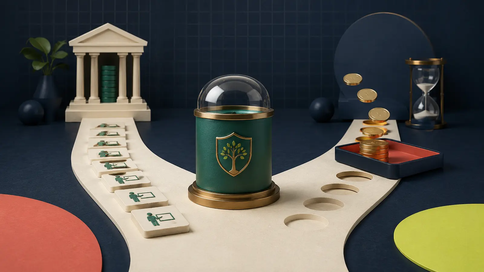 An Illinois retirement account branching between preserved service and a refund tray