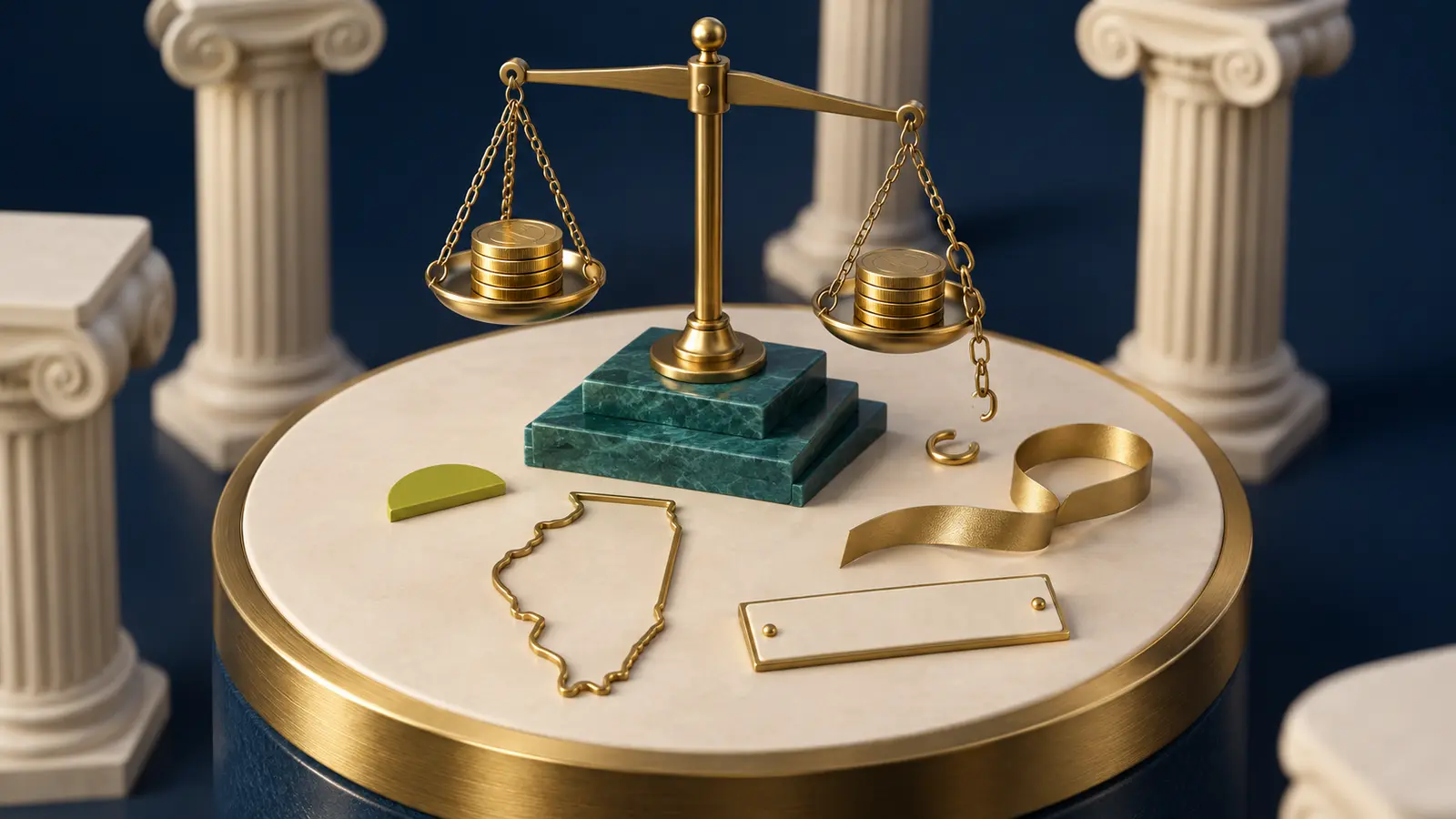 Illustration of a balanced scale representing the Social Security Fairness Act repeal of WEP and GPO